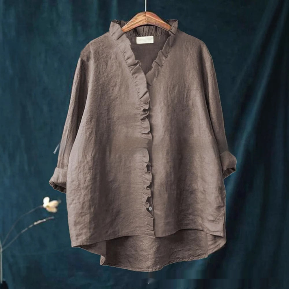 Lucy | Elegant Summer Linen Blouse