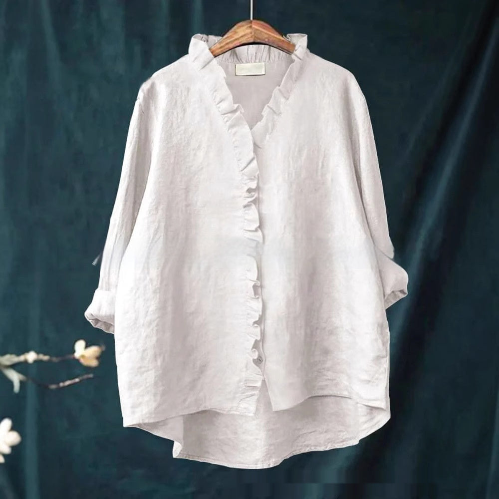 Lucy | Elegant Summer Linen Blouse